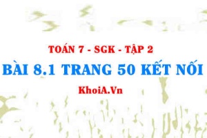 Bài 8.1 trang 50 Toán 7 Kết nối tri thức Tập 2
